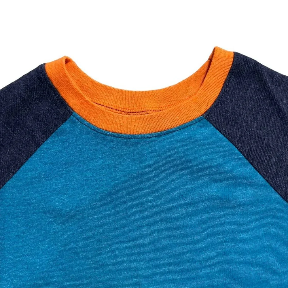 Old Navy 2T Blue & Orange Raglan Shirt
